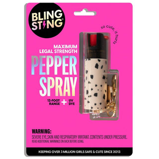 blingsting.com Safety Keychain Modern Cheetah Pepper Spray